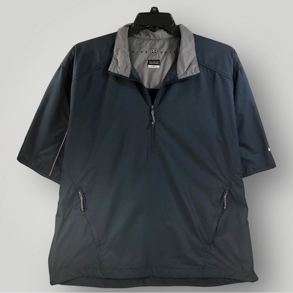 Nike Other - Nike Golf Windbreaker in Navy Blue Short Sleeve Men's Size Large!